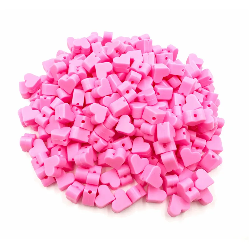 Детские мягкие силиконовые шарики в форме сердца 10 шт./компл. 15 мм безопасные мини