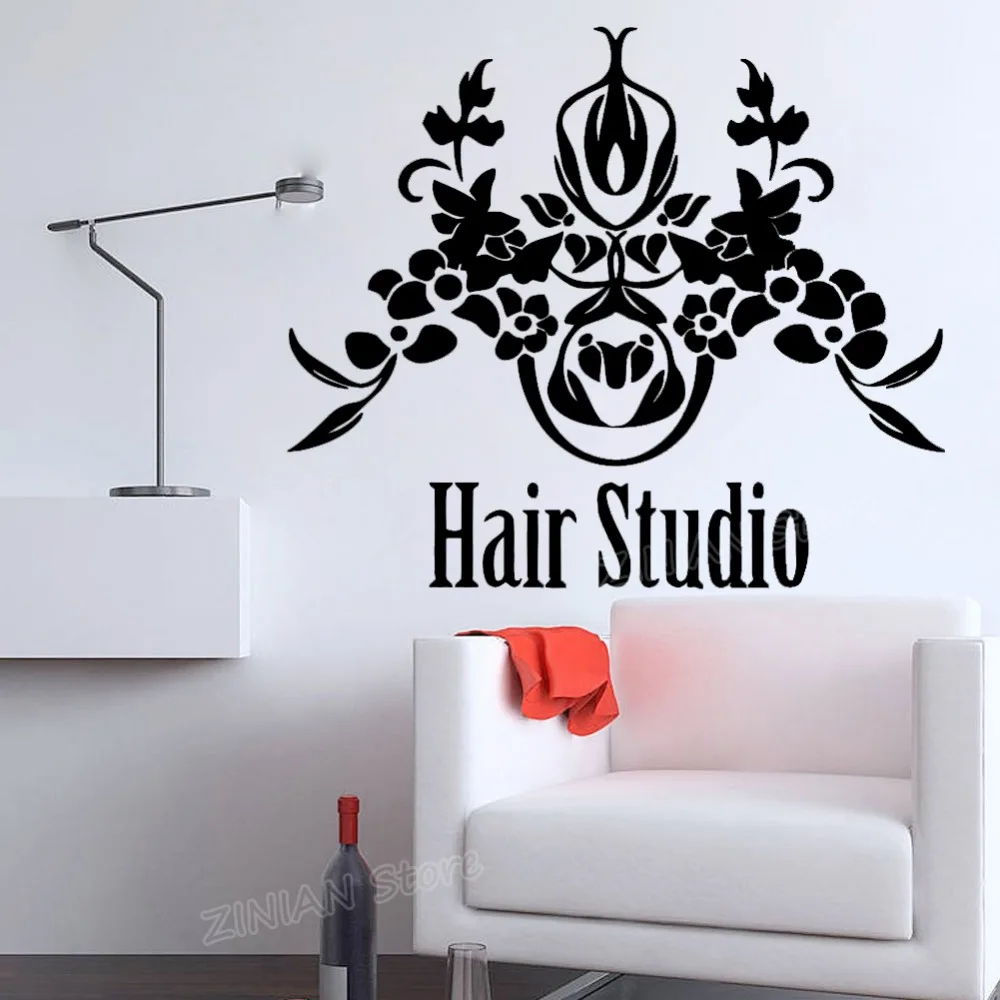 Наклейки на стену с логотипом для парикмахерской Z730|Наклейки стену| |