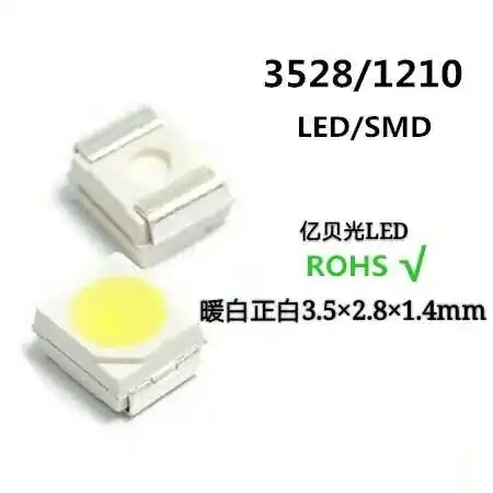 100 шт. SMD 0402 0603 0805 2835 3528 1206 5050 5730 3014 LED диоды белый/теплый белый/Branco диод супер яркий