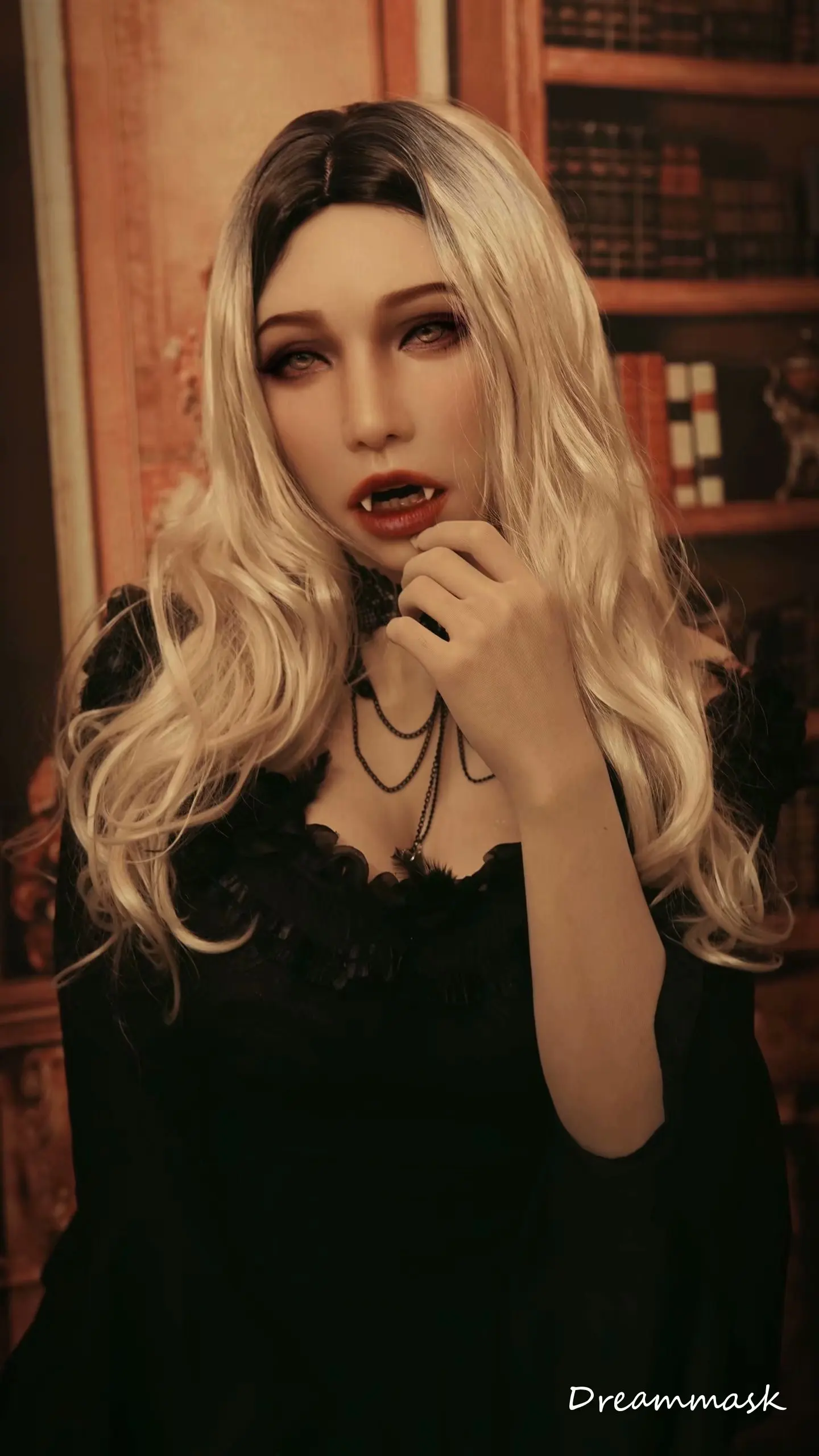 (Poppy +) макияж вампира силиконовая полноголовая с торсом женское лицо кигуруми