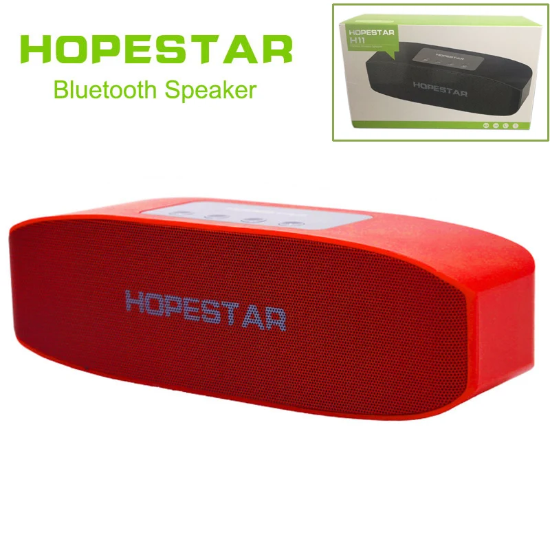 HOPESTAR H11 Bluetooth динамик Hifi беспроводной Саундбар двойной бас стерео Поддержка USB TF AUX FM с зарядным устройством для телефона - Цвет: red with package
