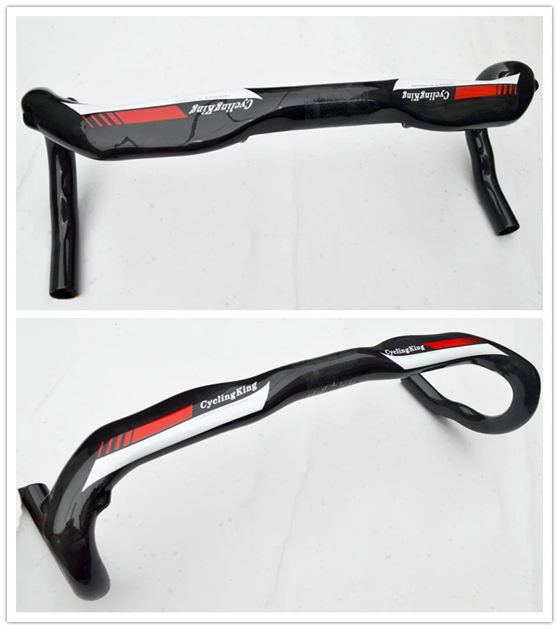 

cyclingking full carbon fiber road bike handlebar bicycle parts handlebars bent bar 31.8*400 420 440mm inner routing