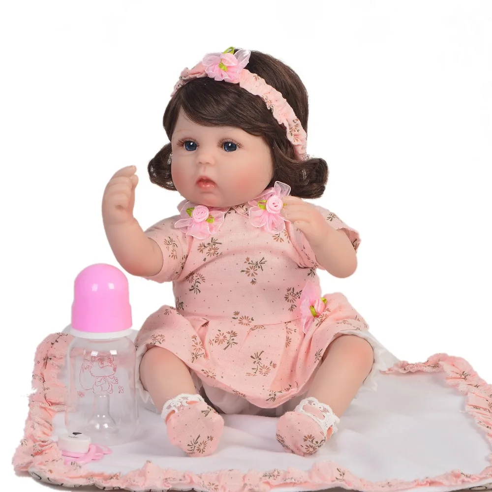 17 ''возрождаются куклы для детей мягкий силиконовый корпус KEIUMI Reborn Baby