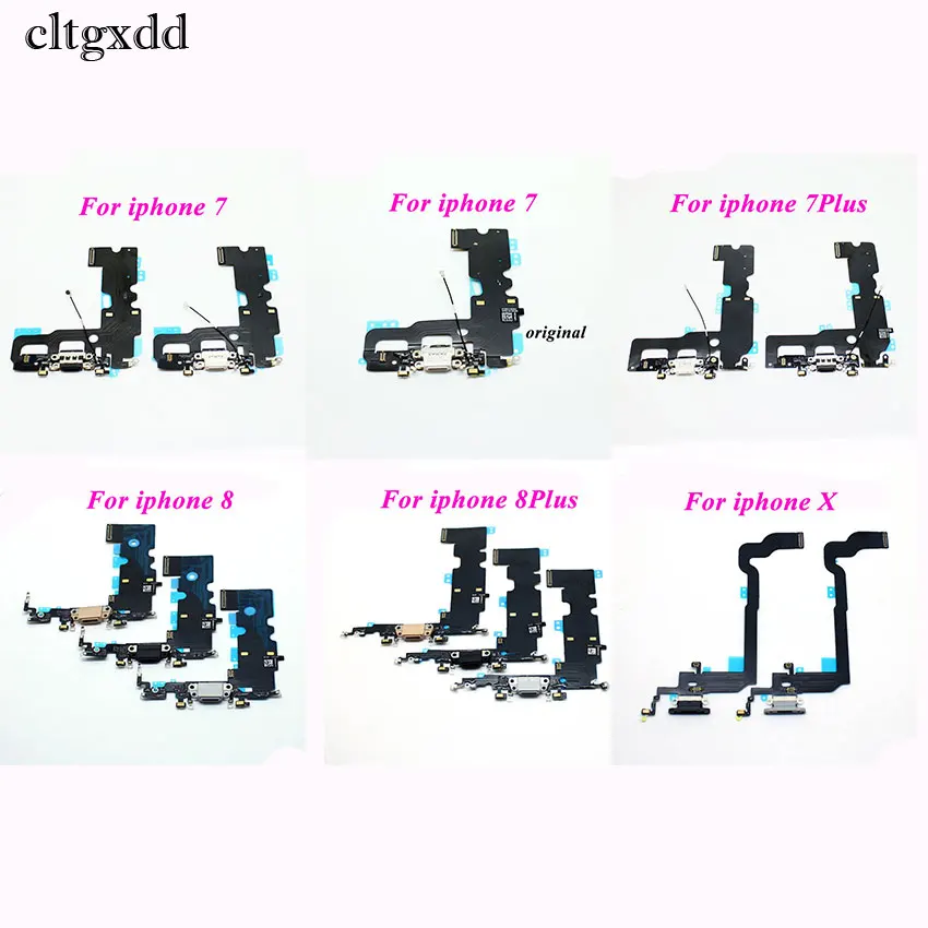 Док-станция cltgxdd для iPhone 5 6 6S Plus 7 P 8 8Plus X гибкий кабель зарядки с микрофоном |