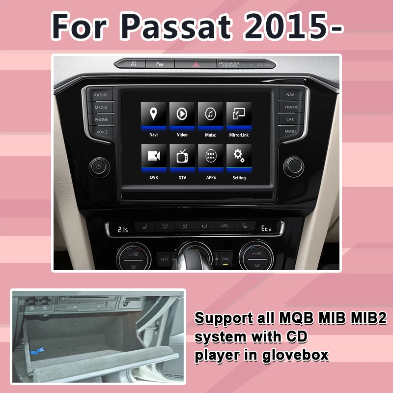 Android/carplay интерфейс коробка для Volkswagen Passat Tiguan Golf 6,5 8 9,2 Откройте для себя pro gps навигация видео интерфейс Lsailt
