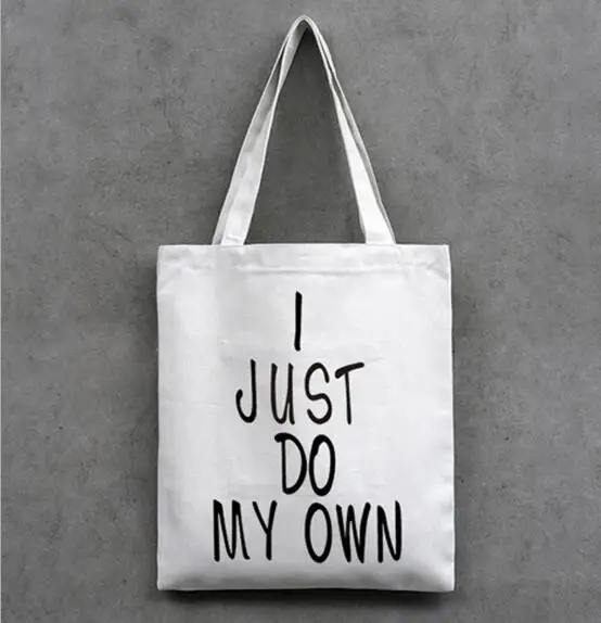 Рисунок 2 - Белая/черная Холщовая Сумка для покупок