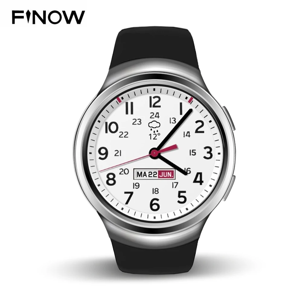 Новые Finow X3 умные часы 3g часы с Bluetooth на android Поддержка сердечного ритма gps play store для android и IOS телефона