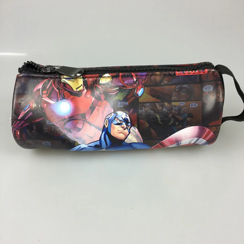 Comics Marvel DC кошелек Супер герой, Супермен, Бэтмен, Человек-паук ручка карандаш сумки аниме Халк Дэдпул Ironman X мужские кожаные кошельки - Цвет: Оранжевый