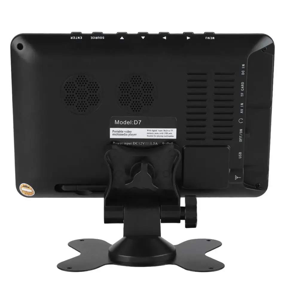 LEADSTAR 7 дюймов DVB-T2 Автомобильный цифровой ТВ Высокая чувствительность 1080 P Портативный ТВ для аналогового/цифрового ТВ/A ТВ