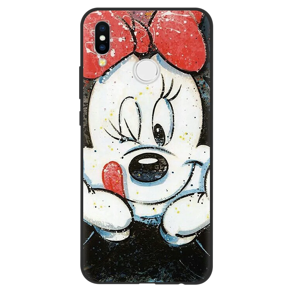 Милый черный мягкий чехол из ТПУ с рисунком для huawei Honor Play View 20 7A Pro 6A 8X10 Nova 3 3i 4 2i 3e 4e P30 P20 Lite Plus Pro Чехол