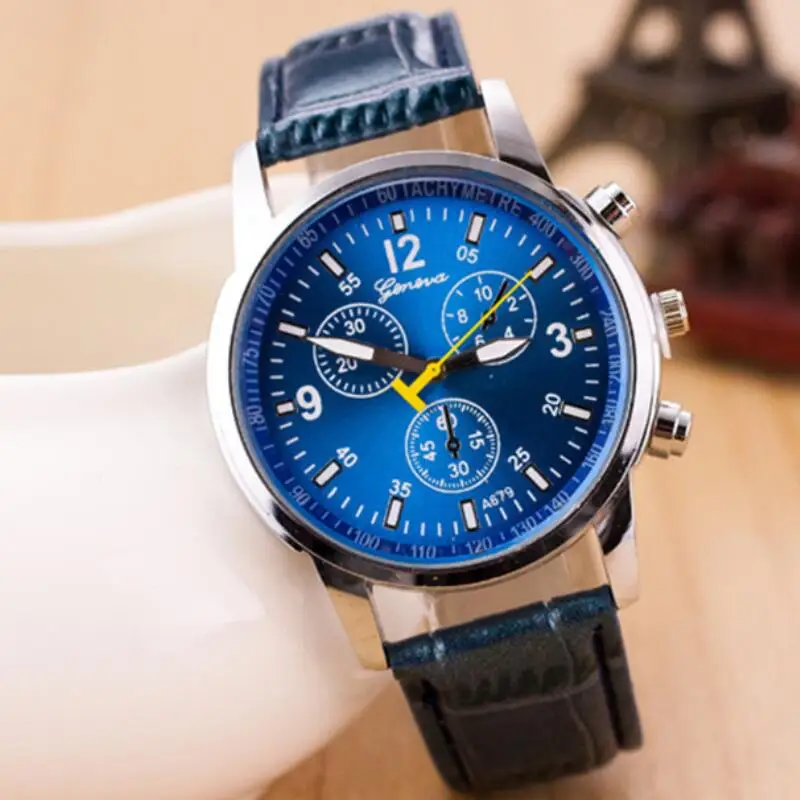 Часы наручные MINHIN мужские/женские кварцевые с браслетом из натуральной кожи и