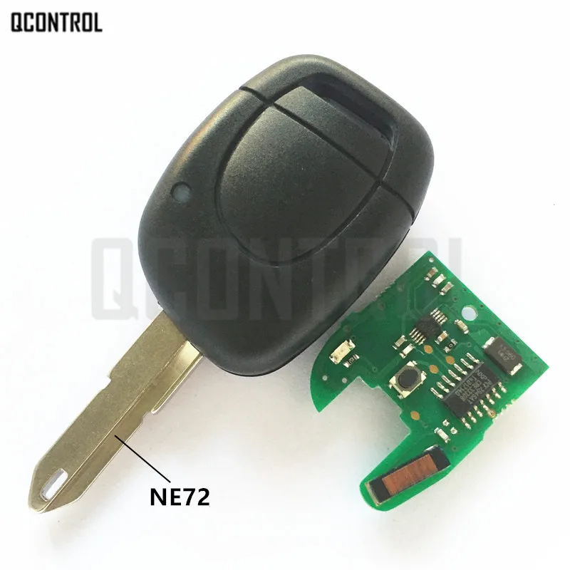 QCONTROL Автомобильный Дистанционный ключ подходит для Renault Master Kangoo Clio Twingo NE72 лезвие PCF7946 чип 433 МГц