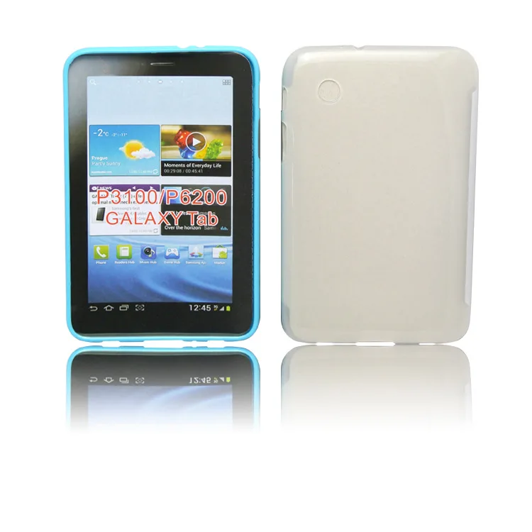 GT-P3100 P3110 P6200 P6210 чехол для samsung Galaxy Tab 2 " P3100 чехол 360 полный защитный мягкий TPU чехол Прозрачный задний Тонкий чехол s