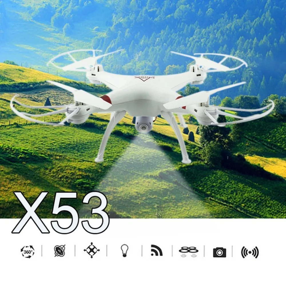 OCDAY X53 FPV Quadcopter тяжести сенсорный Дрон аэрофотокамера 6Axis-Gyro взлет вертолет