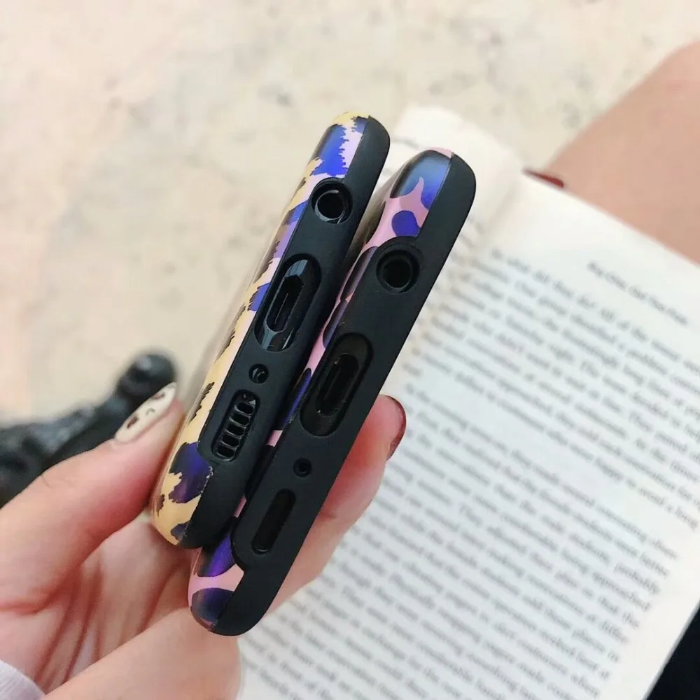 Blue Ray Леопардовый Чехол матовый для samsung Galaxy Note 8 S9 S9+ Мягкие TPU чехол для samsung S8+ примечание 9 S7 край задняя крышка