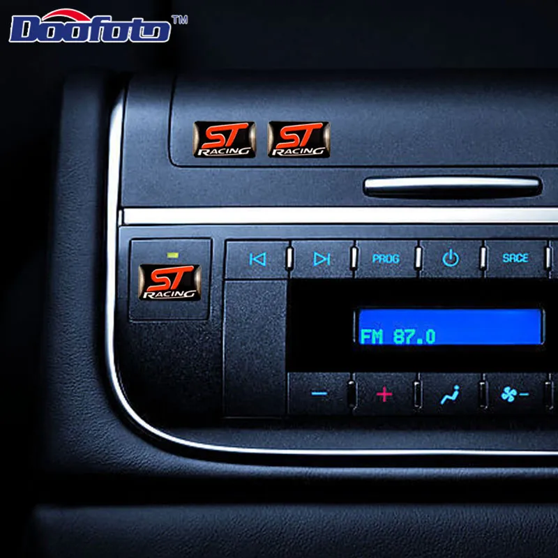 Doofoto логотип наклейки на автомобиль Стайлинг для Ford St Racing Focus2 3 Mondeo MK4 Fiesta Kuga Mustang F