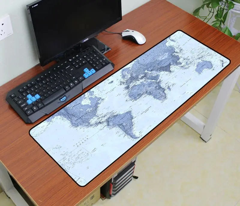 Фото Коврик для мыши с картой мира 900x300x3 мм коврик van gogh notbook компьютерный