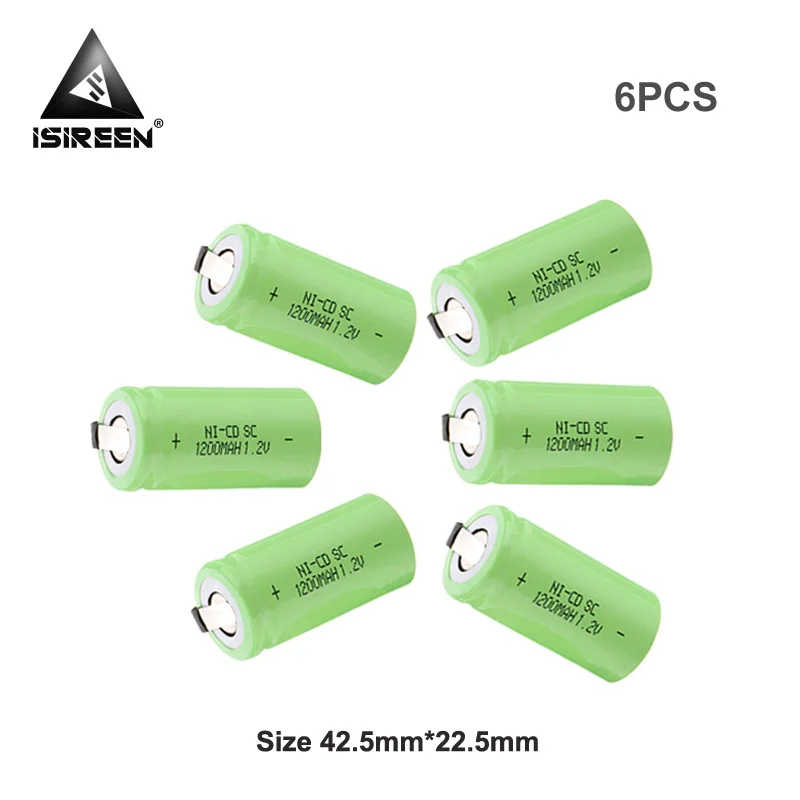 Subc Ni CD Cell 1 2 V 1200mAh перезаряжаемые SC батареи для электроинструмента Бесплатная