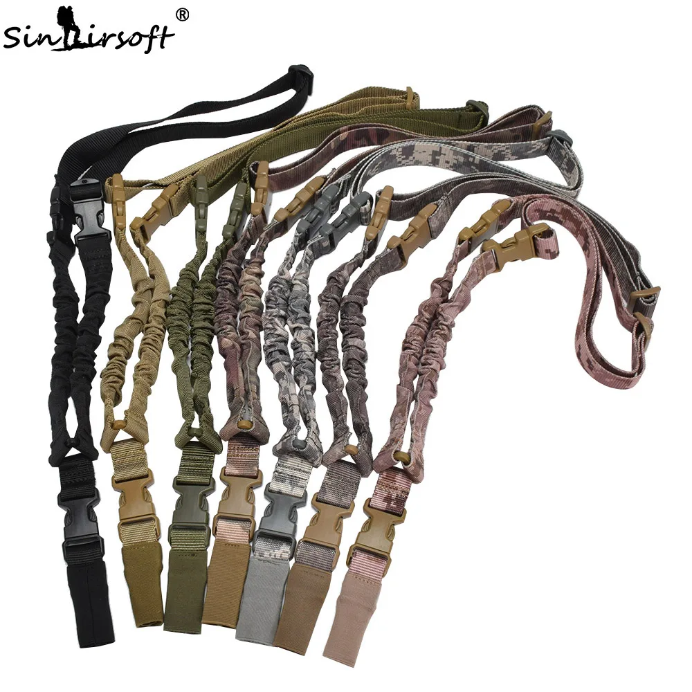 SINAIRSOFT Многофункциональный нейлоновый США Тактический охотничий винтовочный Слинг Регулируемый 1 одноточечный банджи пистолет слинг ремень система