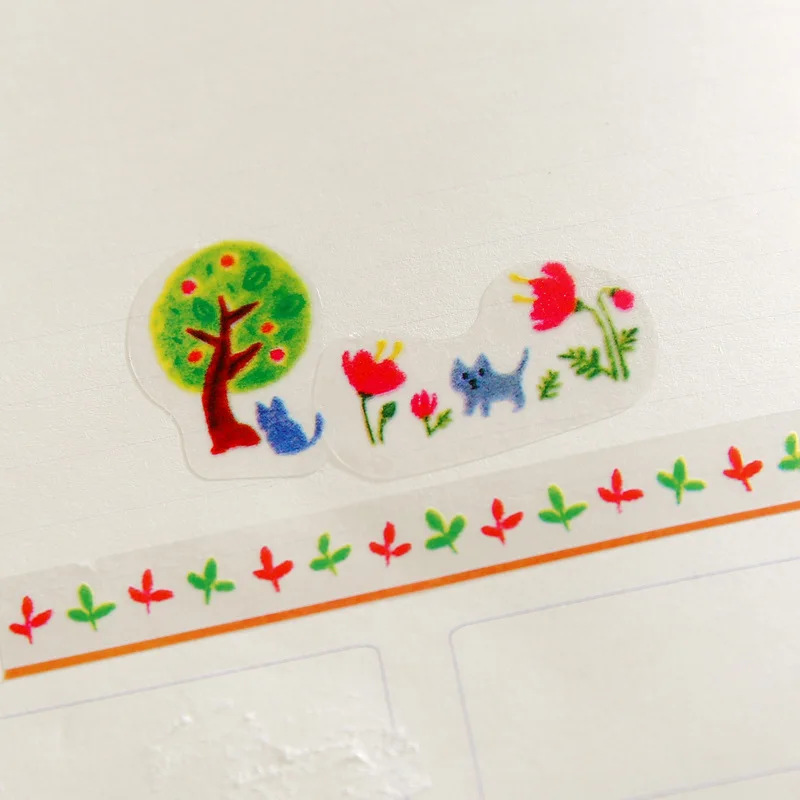 6 листов прозрачные наклейки из ПВХ для альбома сделай сам|stationery diary|stationery products for
