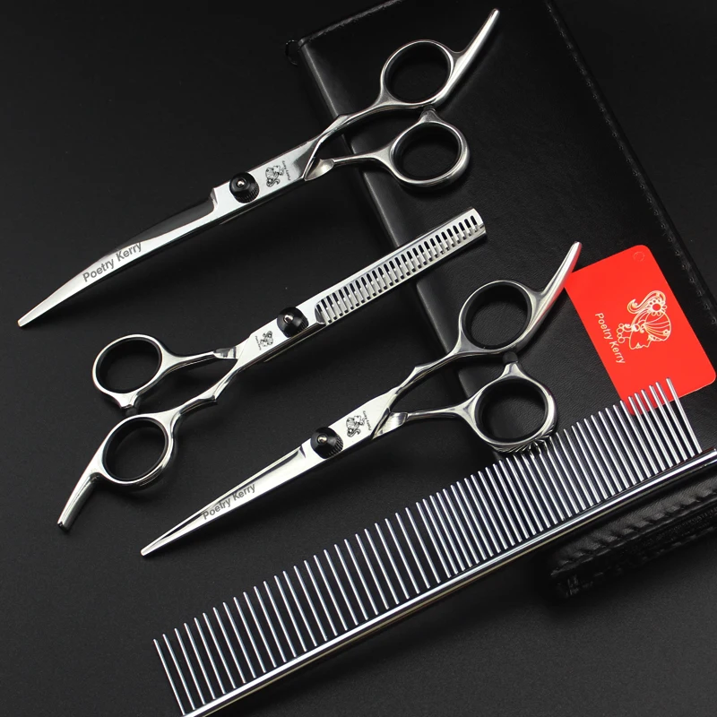 7 дюймовые стандартные прямые ножницы для вырезания зубов рыбьей кости и собак