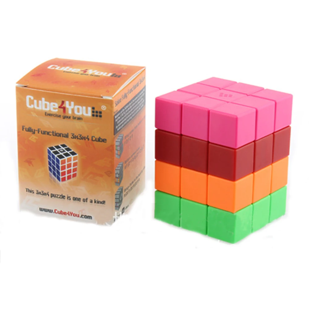MHZ MingHaoZhi 3x3x4 красочный скоростной магический куб головоломка игра кубики