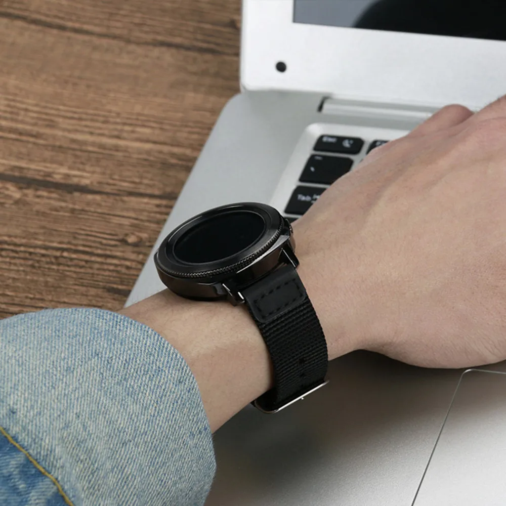 20 мм спортивный нейлоновый ремешок для Samsung Gear S4 S2 Galxy часы 42 сменный Браслет