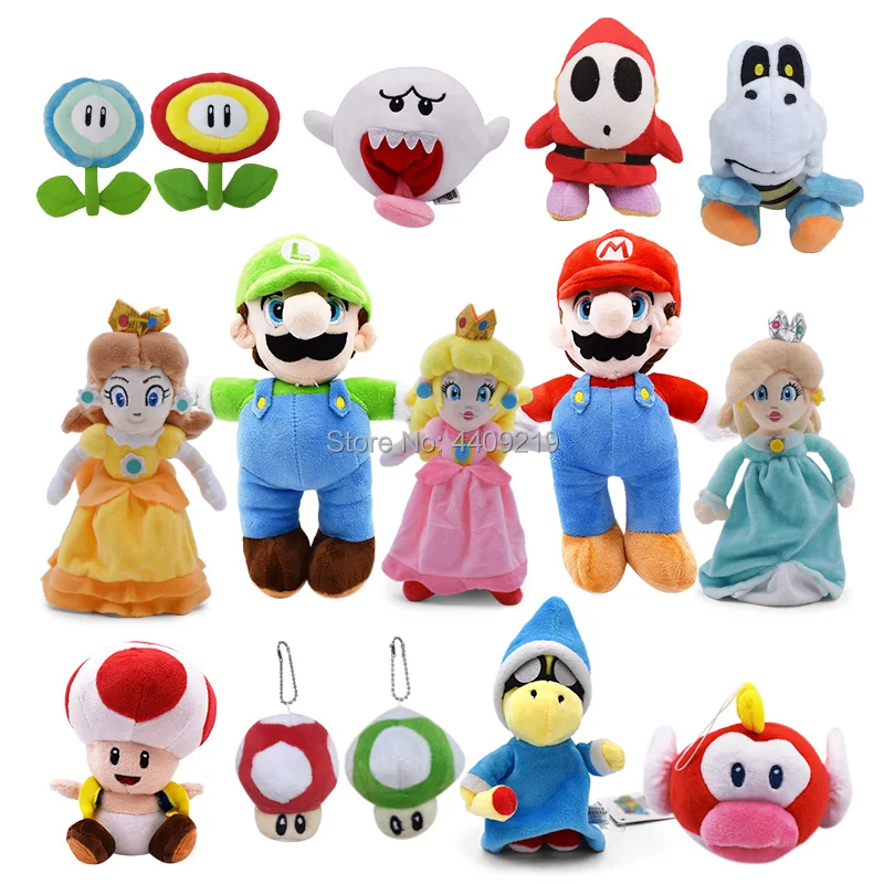 Super Mario Bros приведение бу принцесса Маргаритка персик гриб Toadette Goomba Koopa застенчивый парень сухие кости плюшевые игрушки детские подарки