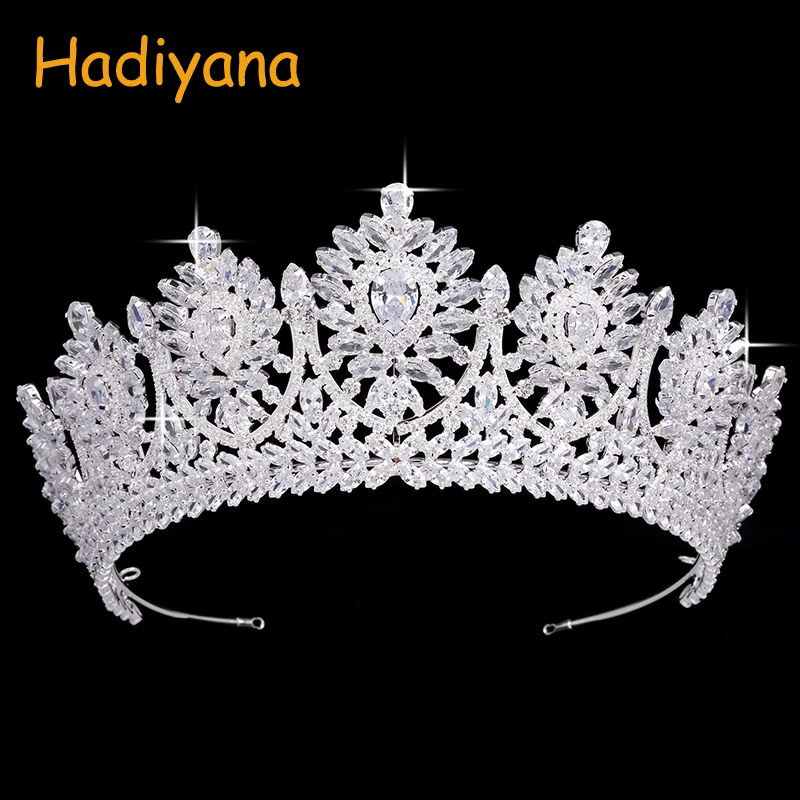 

Диадемы и короны простой новый дизайн свадебные аксессуары для волос Grace для женщин с AAA + кубический цирконий BC4463 Корона принцесса