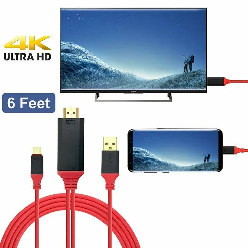 USB 3 1 Type C к HDMI совместимый кабель адаптер конвертер Ultra1080P 4k зарядка HDTV видео для