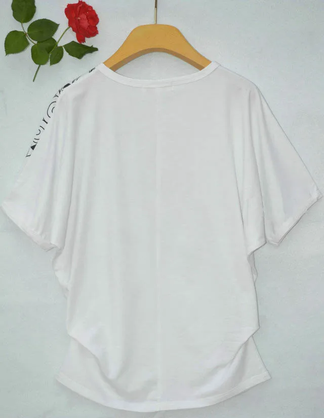 Женские свободные футболки размера плюс хлопковые топы с круглым вырезом и