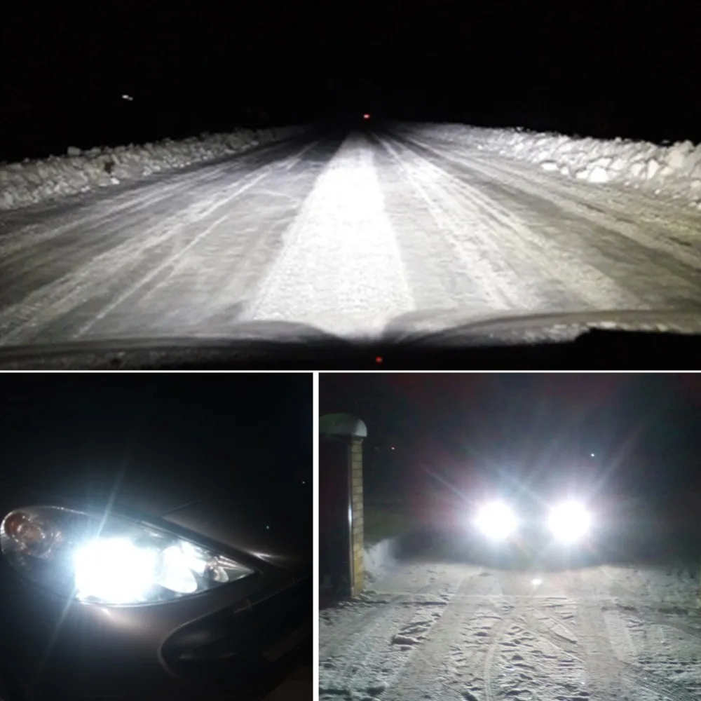 2 шт. COB Чип светодиодный H7 H3 автомобилей головной светильник лампы 12V 24V 9005/HB3 9006/HB4