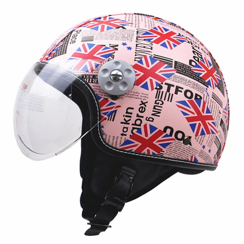 Мотоциклетный шлем с открытым лицом Zombies Racing точечный реактивный ECE 3/4 светильник