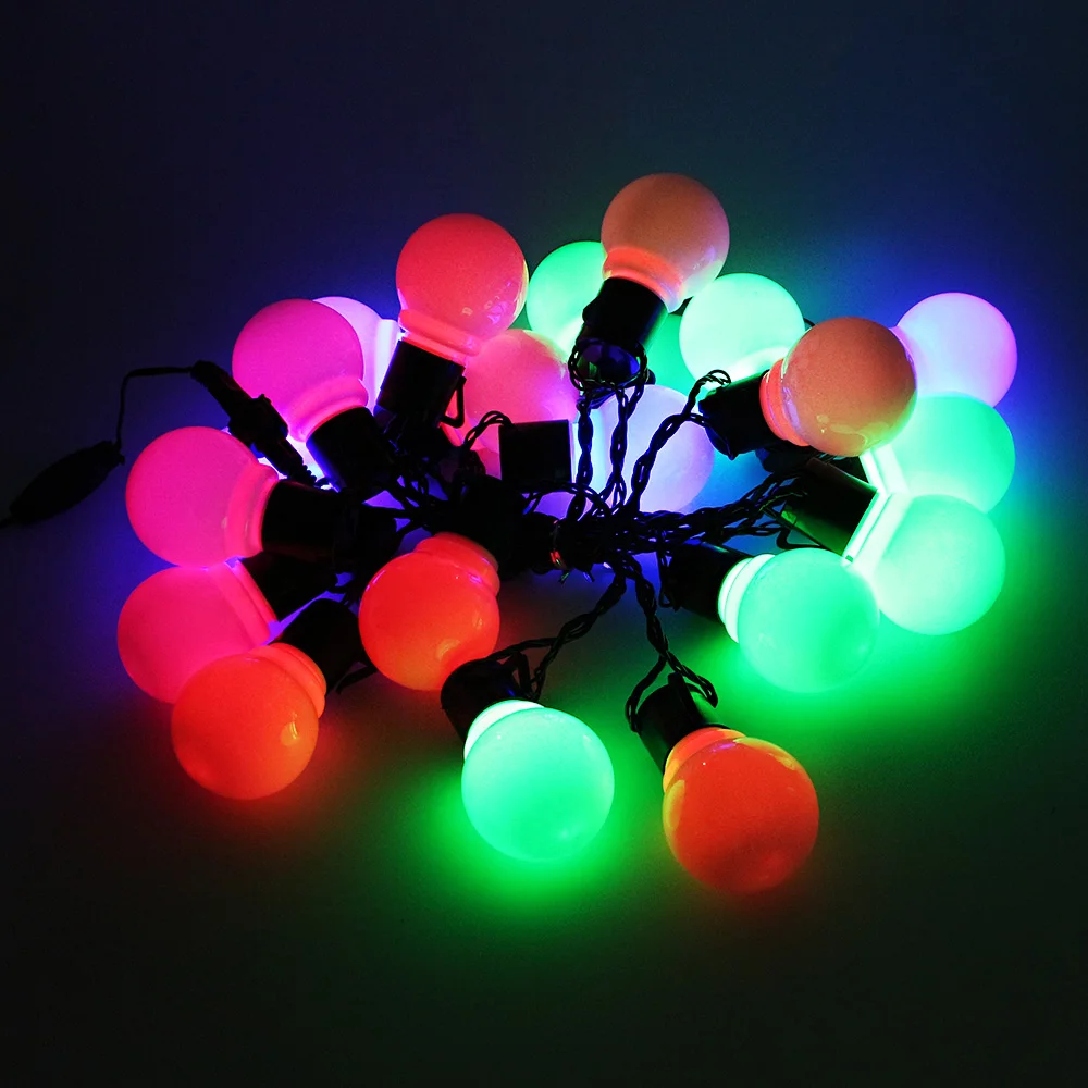 2.5M 5M 10M LED 5CM Big Ball Fairy String lights holiday Light Christmas Party Wedding Outdoor Garland Starry Lights | Лампы и