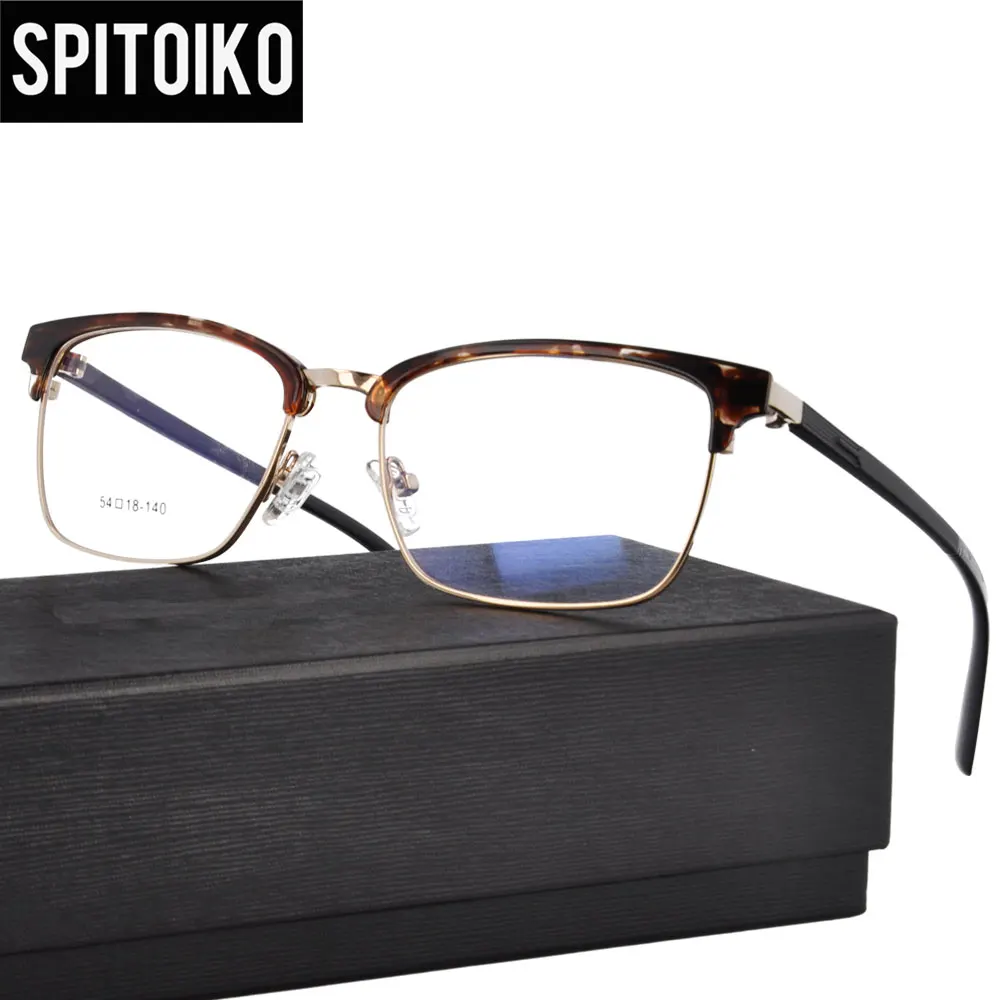 

SPITOIKO TR90 оправа с металлическим виском оптические очки для близорукости очки по рецепту H90106