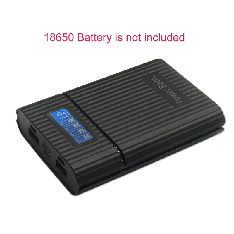 

Внешний аккумулятор с 2 USB-портами, 4 аккумулятора 18650, с ЖК-дисплеем