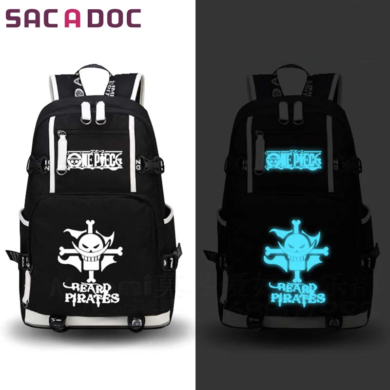 5 Цельный рюкзак аниме Луффи Зоро принты школьные сумки светящиеся mochila mujer мужские рюкзаки для подростков мальчиков девочек Дорожная сумка - Цвет: 5