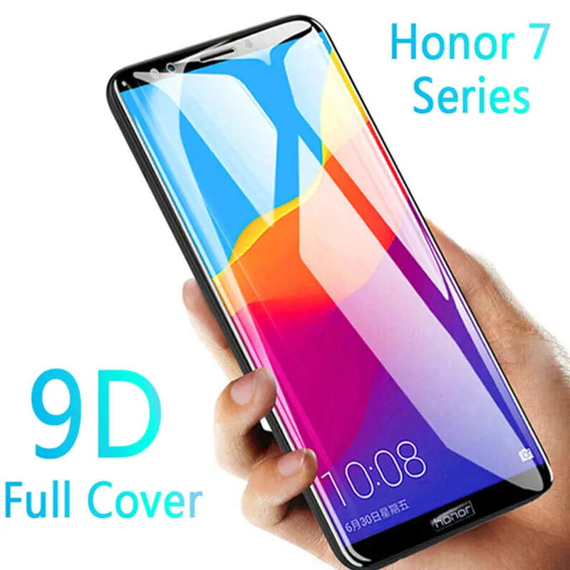 Закаленное стекло 9D для Huawei Honor 7A Pro Защита экрана 7C Y5 Prime 2018 полноэкранная