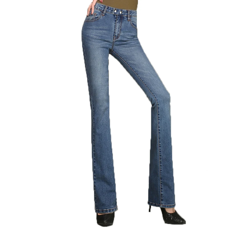 Джинсы женские свободные длинные с высокой талией большие размеры 33 32|jeans pants for