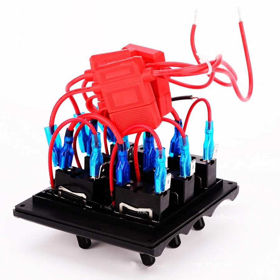 6Gang 12V 24V Marine Boat Toggle Switch Panel With Fuse 15A*3 Car Yacht RV Truck Cockpit Control Switches Accessories | Автомобили и