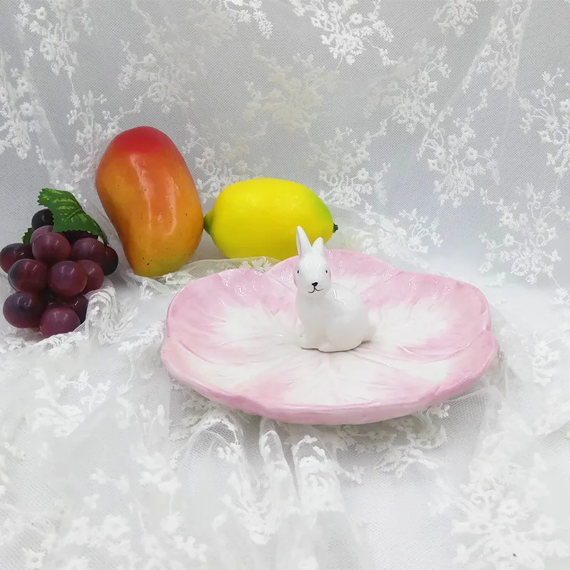 Керамическая миска Салатница с совком рисовая для фруктов детская розовая