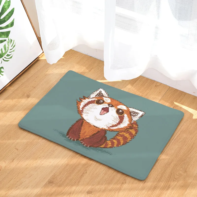 Забавные коврики в ванную с рисунком панды кухонные для прихожей напольный