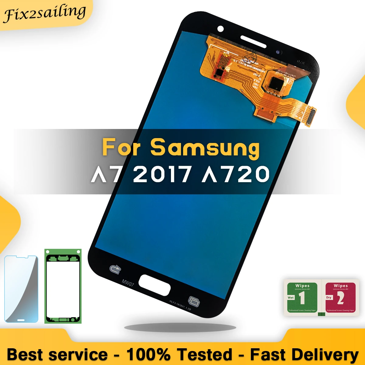 Дисплей для телефона A7 для Samsung Galaxy A7 A720 A720F A720M Super AMOLED ЖК-дисплей s кодирующий преобразователь сенсорного экрана в сборе ЖК-дисплей Замена