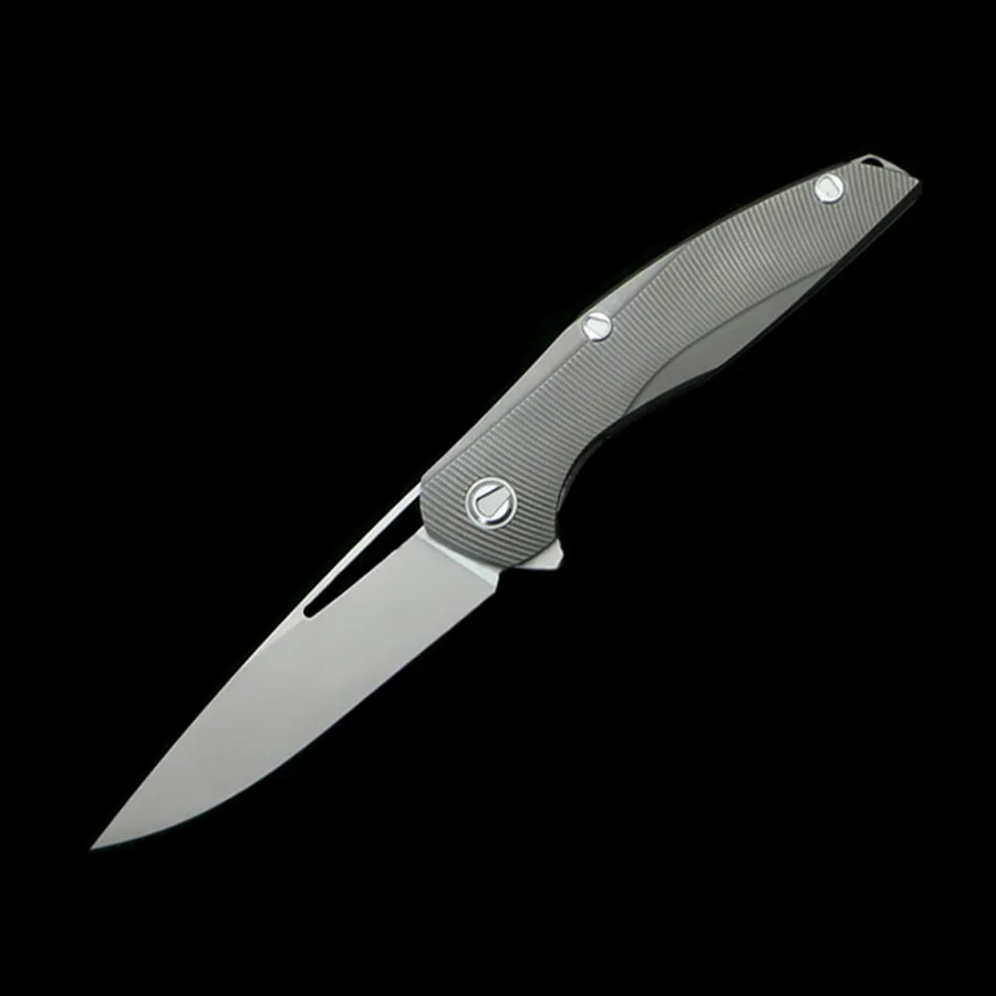 Gray S pattern Зеленый шип F111 тактика Флиппер складной нож M390 лезвие титановая ручка Открытый Отдых Охота карманные Фруктовые Ножи EDC инструменты - Цвет: Gray S pattern