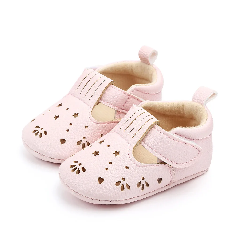 Кроссовки для маленьких девочек Мокасины с прорезями нескользящая подошва обувь