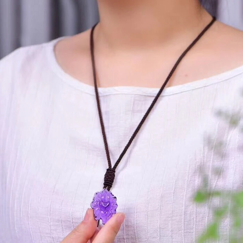 Оптовая цена на украшения с фиолетовыми кристаллами подвески отлично вырезанный