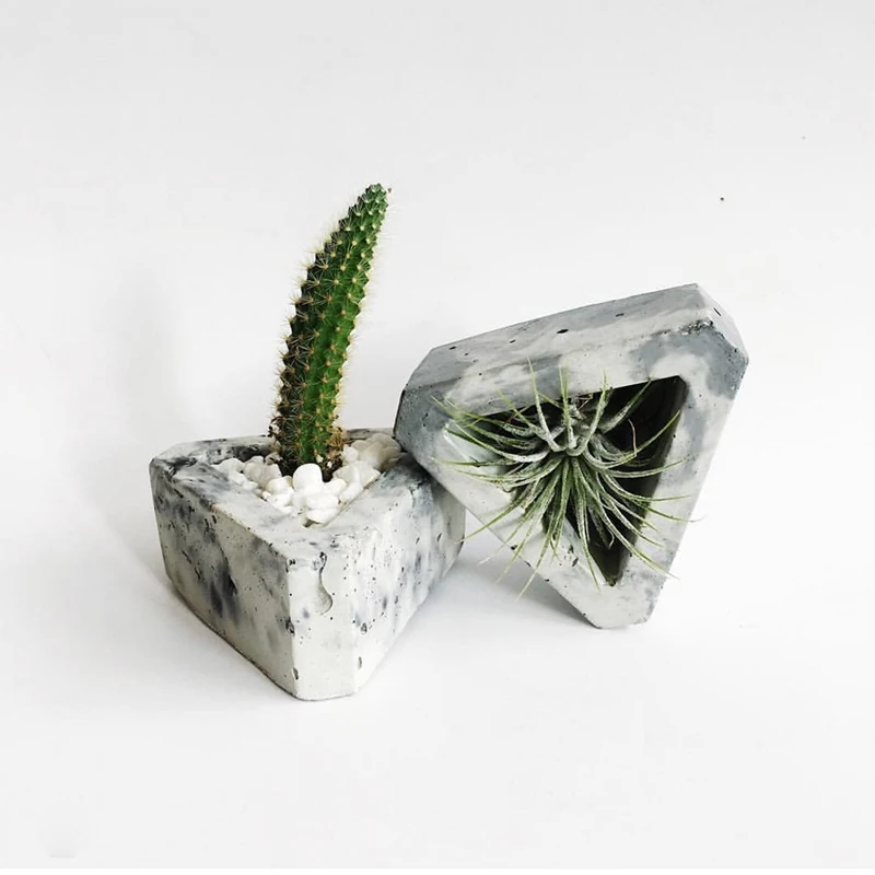 Ins Горячая Алмазная Полигональная форма бетонная силиконовая djy растение