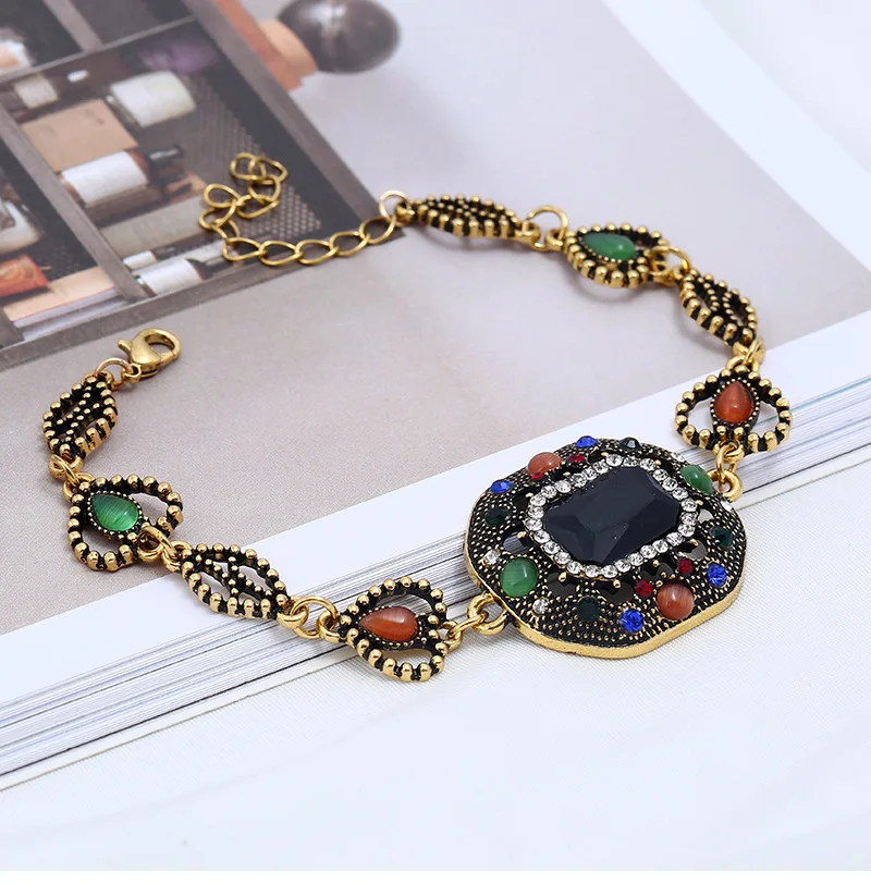 

cristal cuatro pulsera bracelets brazalete exagerado calidad para las mujeres perlas con claro mano encanto exagerado calidad