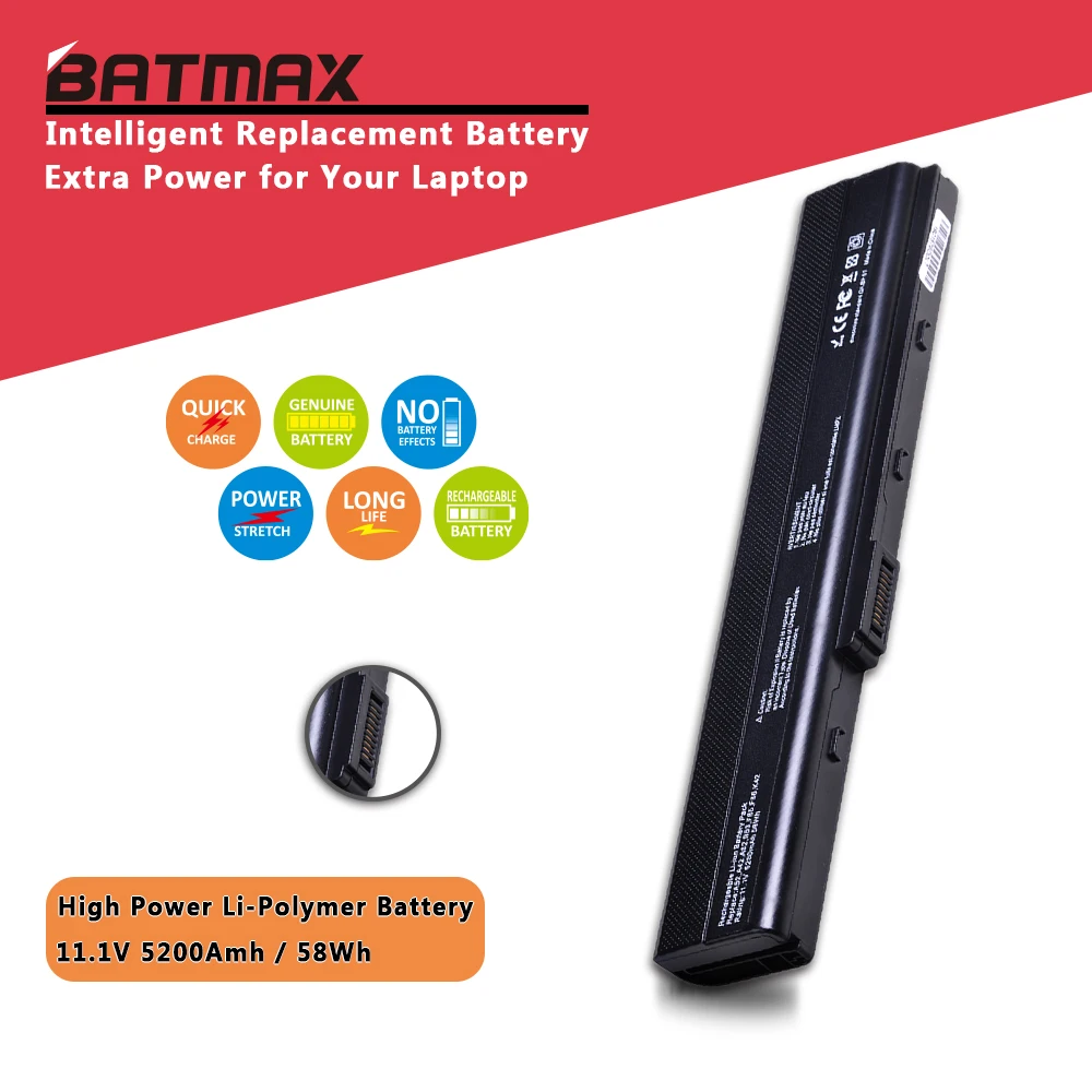 14 8 V 2600mAH Аккумулятор для ноутбука Asus A31 K52 A41 A32 A42 A52 A52F A52J K42 K42F K52F K52J K52JC