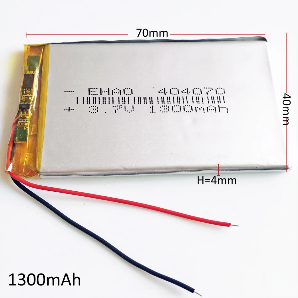 10 шт 3 7 V 1300mAh литий полимерный Li po lipo аккумуляторная батарея для электронных книг